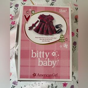 American Girl Bitty Baby Plaid Dress Set